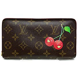 Louis Vuitton 871819 Cherry Monogram Long Zippy Zip Around Porte Monnaie Cherries