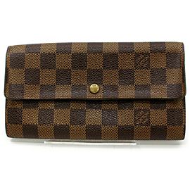 Louis Vuitton Damier Ebene Long Sarah Wallet Porte Tresor Monnaie Credit 861441