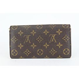 Louis Vuitton Monogram Bifold Long Sarah Wallet Porte Tresor 130lvs76