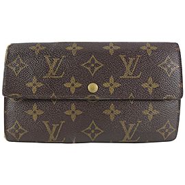 Louis Vuitton Monogram Porte Tresor Long Bifold Sarah Wallet 9LZ1102