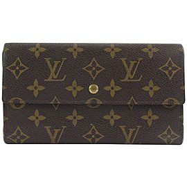 Louis Vuitton Monogram Porte Tresor Trifold Sarah Wallet Long 308lvs514