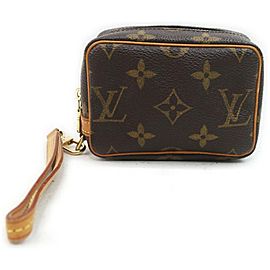 Louis Vuitton Monogram Trousse Wapity Pouch Wristlet Cosmetic Toiletry Bag