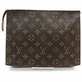 Louis Vuitton Monogram Toiletry Pouch 26 Poche Toilette Cosmetic Zip Case 861503