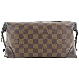 Louis Vuitton Damier Ebene Trousse Vaslav Toiletry Pouch Dopp Kit 870lvs49