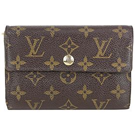 Louis Vuitton Monogram Alexandra Trifold Wallet Papier Porte Tresor 817lv46