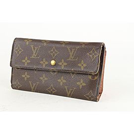 Louis Vuitton Monogram Porte Tresor Trifold Sarah Flap Wallet 1LV1013