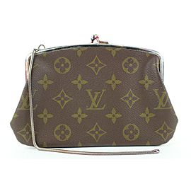 Louis Vuitton Ultra Rare Monogram Kisslock Pouch French Twist 22lvs121