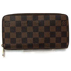 Louis Vuitton Damier Ebene Zippy Wallet Long Zip Around 862874