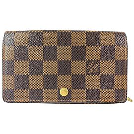 Louis Vuitton Damier Ebene Compact Snap Zippy Wallet Zip Around 25lvs422