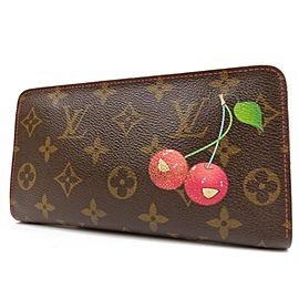 Louis Vuitton Monogram Cherry Murakami Zippy Wallet Zip Around 234387