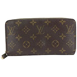 Louis Vuitton Monogram Zippy Wallet Long Zip Around 694lvs621