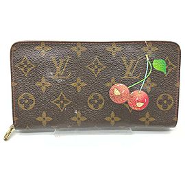 Louis Vuitton Rare Murakami Monogram Cherries Zippy Wallet Cherry Cerises 861005