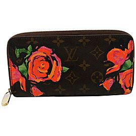 Louis Vuitton Stephen Sprouse Monogram Roses Zippy Wallet Zip Around Flowers 861910