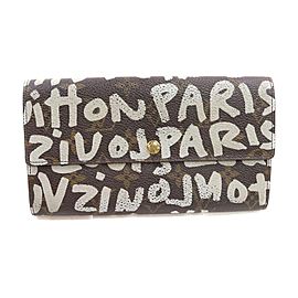 Louis Vuitton Stephen Sprouse Grey Monogram Graffiti Long Sarah Wallet 863329