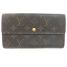 Louis Vuitton Monogram Long Sarah Wallet Pochette Monnaie Credit 862263