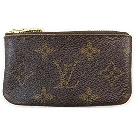 Louis Vuitton Well Worn Monogram Key Pouch Pochette Cles Keychain 861779