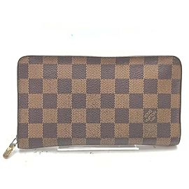 Louis Vuitton Damier Ebene Zippy Wallet Porte Monnaie Zippe Zip Around 862197