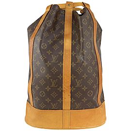 Louis Vuitton Monogram Randonnee GM Drawstring Bucket Sling Bag Hobo 2LV1022