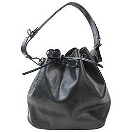 Louis Vuitton Noir Petit Noe Drawstring Bucket Hobo 8691977