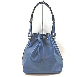 Louis Vuitton Toledo Blue Epi Leather Petit Noe Drawstring Bucket Hobo 861301