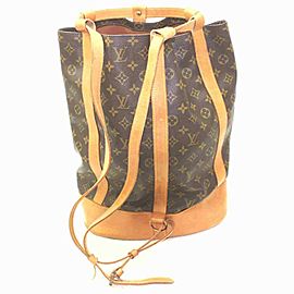 Louis Vuitton Monogram Randonne GM with Pouch Drawstring Bucket