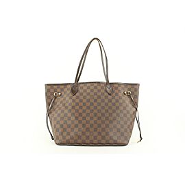 Louis Vuitton Damier Ebene Neverfull MM Tote Bag