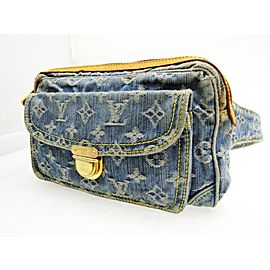 Louis Vuitton Bumbag Ultra Rare Monogram 227925 Blue Denim Cross Body Bag