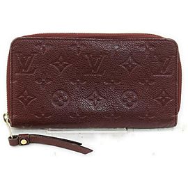 Louis Vuitton Bordeaux Empreinte Leather Monogram Zippy Wallet Zip Around 862064