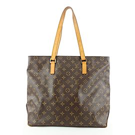 Louis Vuitton Monogram Cabas Mezzo Zip MM Tote Bag 142lvs24