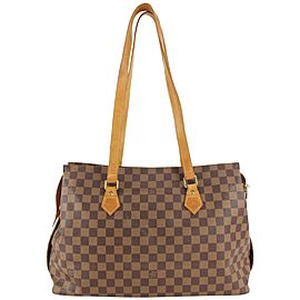 Louis Vuitton Damier Ebene Columbine Zip Tote Chelsea Shopper 111lv17