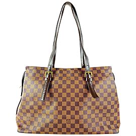 Louis Vuitton Damier Ebene Chelsea Zip Tote 9LVA1015