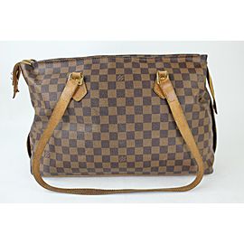 Louis Vuitton Chelsea Ebene Columbine Zip Tote 905lk6 Damier Canvas Shoulder Bag