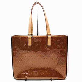 Louis Vuitton Bronze Monogram Vernis Columbus Copper Zip Tote 860431