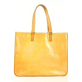 Louis Vuitton Yellow-Orange Monogram Vernis Columbus Zip Tote 862615