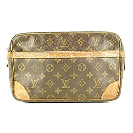 Louis Vuitton Monogram Compiegne 28 Cosmetic Case Make Up Bag 1LVS72