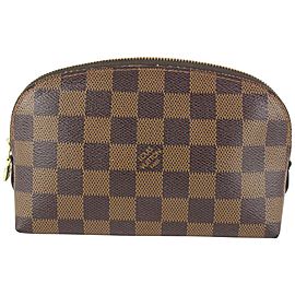 Louis Vuitton Damier Ebene Cosmetic Pouch Demi Ronde 923lv13