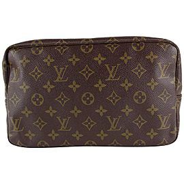 Louis Vuitton Monogram Toilette Trousse 28 Cosmetic Pouch Make Up Case 3LVS1216