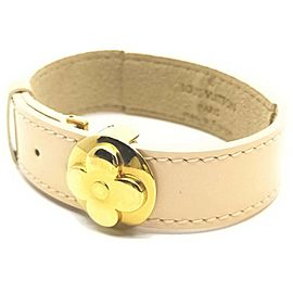 Louis Vuitton Cream Good Luck Fleur Bracelet Cuff Bangle 861585