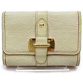 Louis Vuitton Ivory Suhali Leather Le Somptueux Compact Portefeuille Wallet 858060