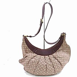 Louis Vuitton Monogram Bordeaux Sepia Monogram Mini Lin Rhapsodie Croissant 871483