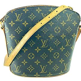 Louis Vuitton Crossbody Drouot Monogram 7la523 Brown Coated Canvas Messenger Bag