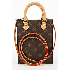 Louis Vuitton Monogram Mini Sac Plat Petit Nano Crossbody Bag 8lvs1230