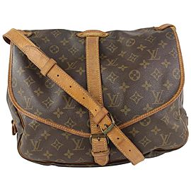 Louis Vuitton Monogram Saumur 35 Crossbody Messenger Bag 1018lv7