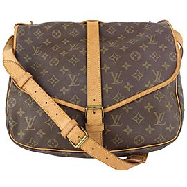 Louis Vuitton Monogram Saumur 35 Crossbody Messenger Bag 910lv95