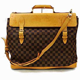 Louis Vuitton Damier Ebene Clipper Bandouliere 2way Suitcase Luggage Carry-On 860217