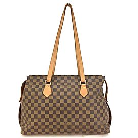 Louis Vuitton Damier Ebene Columbine Zip Tote 860624