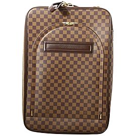 Louis Vuitton Damier Ebene Pegase 55 Rolling Luggage Carry-On Suitcase Bag 861898