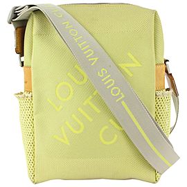 Louis Vuitton LV Cup Lime Green Damier Geant Danube Weatherly Crossbody Bag 917lv5