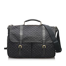 Louis Vuitton Navy Blue Monogram Mini Lin Denise Messenger 860378