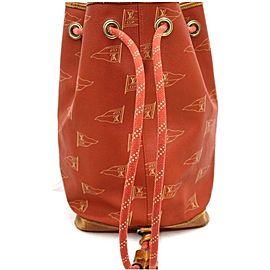 Louis Vuitton LV Cup Red Monogram Saint Tropez Drawstring Backpack 861844